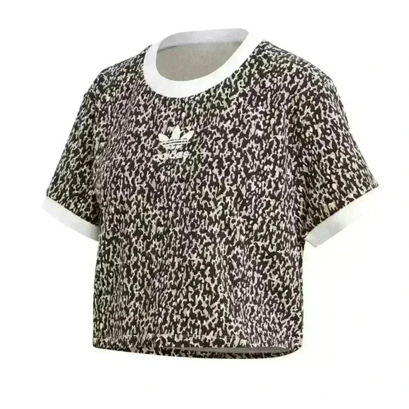 ADIDAS ORIGINALS Leoflage Cropped Top Shirt Great Condition Size XS-M - Picture 11 of 11